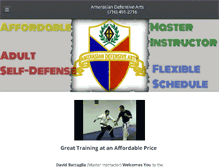 Tablet Screenshot of amerasiandefensivearts.com